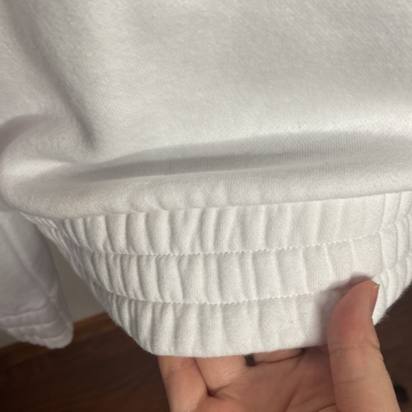 Fila spell out logo embroidered quarter zip sweatshirt pullover in white size M - Picture 12 of 14